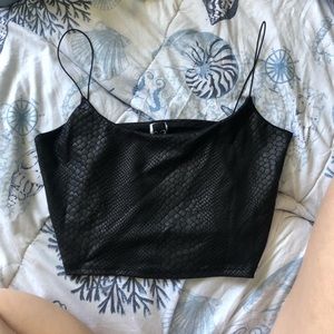 Windsor snake skin crop tank